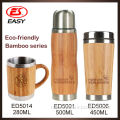 BPA Free Curved Bamboo Stainless Steel Travel Tumbler 12oz(350ML)